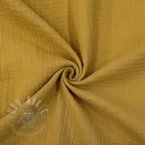 Dubbelgaas/mousseline dark ochre