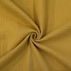 Dvojitá gázovina/mušelín dark ochre