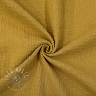 Dubbelgaas/mousseline dark ochre