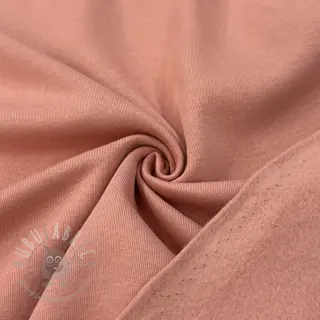 Geruwde sweaterstof faded coral