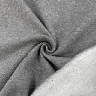 Teplákovina počesaná MELANGE middle grey