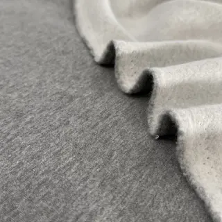 Teplákovina počesaná MELANGE middle grey