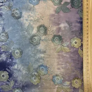 Katoenen stof TIE DYE EMBROIDERY Poppy design T