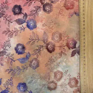 Bavlnená látka TIE DYE EMBROIDERY Poppy design R