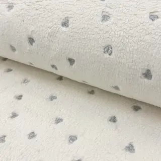 Kabátovina TEDDY Tossed hearts silver