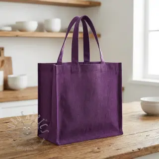 Voorgewassen linnen dark purple