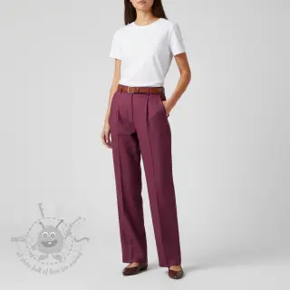 Voorgewassen linnen wine red
