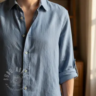 Voorgewassen linnen STONEWASHED PREMIUM cloud blue