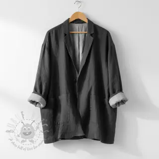 Voorgewassen linnen STONEWASHED PREMIUM black