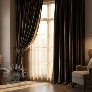 Fluweel VELVET LIGHT wood brown