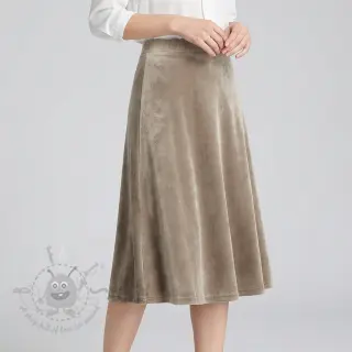 Fluweel VELVET STRETCH taupe