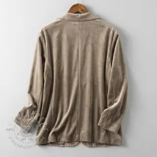 Fluweel VELVET STRETCH taupe