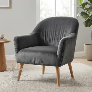 Fluweel VELVET STRETCH dark grey