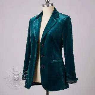 Fluweel VELVET STRETCH petrol