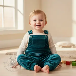 Fluweel VELVET STRETCH petrol
