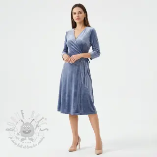Fluweel VELVET STRETCH blue