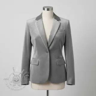 Fluweel VELVET STRETCH light grey