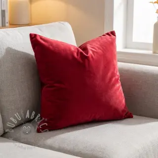 Fluweel VELVET STRETCH red
