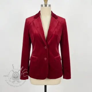 Fluweel VELVET STRETCH red
