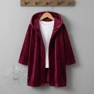 Fluweel VELVET STRETCH bordeaux