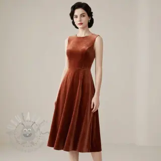 Fluweel VELVET STRETCH brick