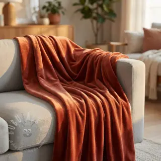 Fluweel VELVET STRETCH brick