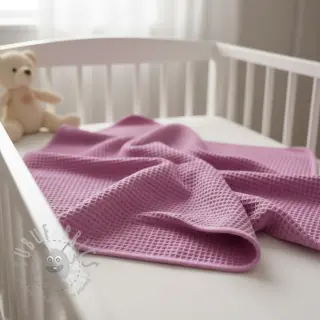 Katoen met wafelbinding pink