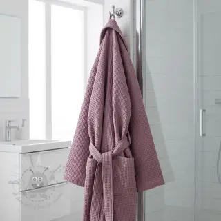 Katoen met wafelbinding old purple