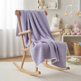 Bavlna s vaflovou väzbou bright lilac