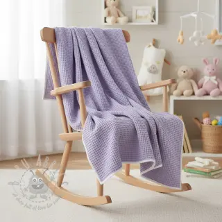 Katoen met wafelbinding bright lilac