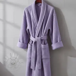 Katoen met wafelbinding bright lilac
