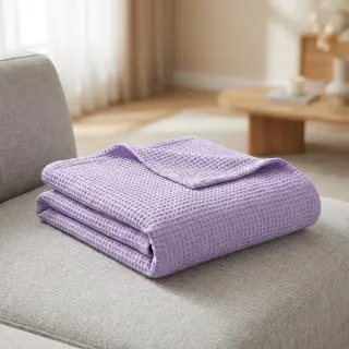Bavlna s vaflovou väzbou bright lilac