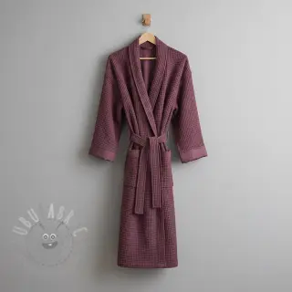 Katoen met wafelbinding purple