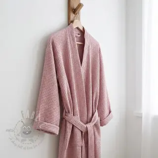Katoen met wafelbinding lilac