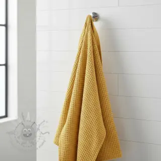 Katoen met wafelbinding soft yellow