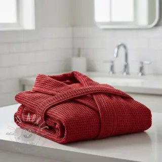 Katoen met wafelbinding red