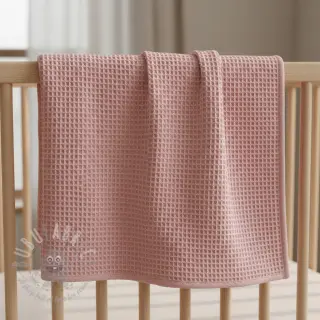 Katoen met wafelbinding bleached rose