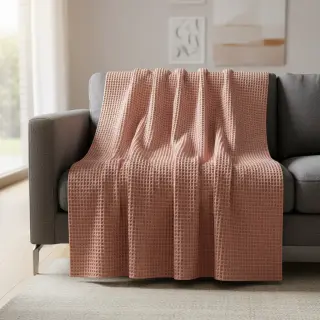 Bavlna s vaflovou väzbou blush