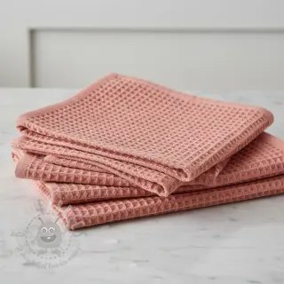 Katoen met wafelbinding blush