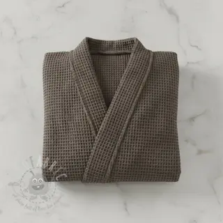 Katoen met wafelbinding anthracite
