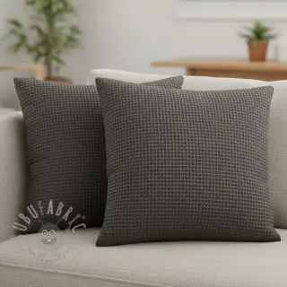 Katoen met wafelbinding anthracite