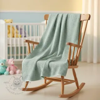 Katoen met wafelbinding green