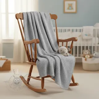 Katoen met wafelbinding grey