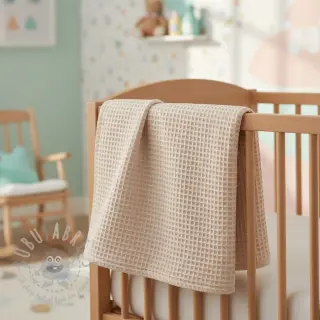 Katoen met wafelbinding light beige