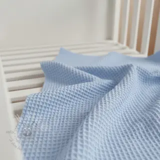 Katoen met wafelbinding light blue