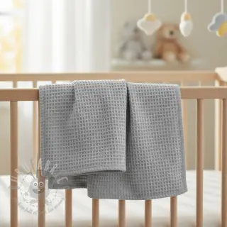 Katoen met wafelbinding light grey