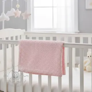 Katoen met wafelbinding light rose