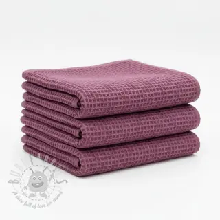 Katoen met wafelbinding mauve