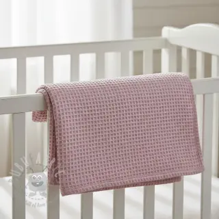 Katoen met wafelbinding old rose