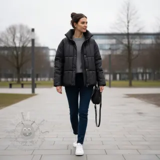 Gewatteerde stof Classic black